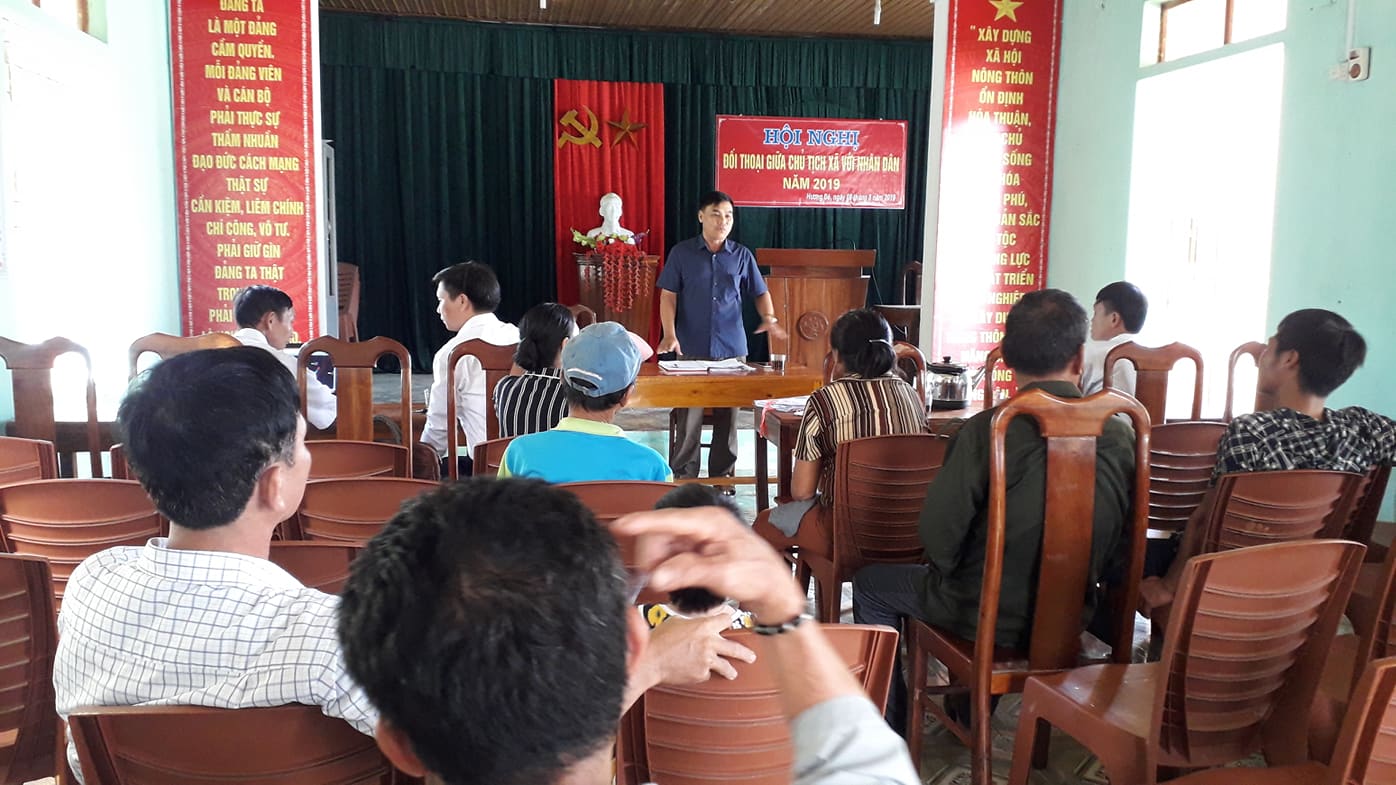 Xã Hương Đô tổ chức Hội nghị đối thoại trực tiếp giữa Chủ tịch UBND xã với nhân dân