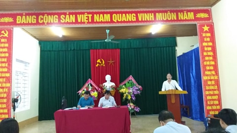 Thường trục ban chỉ đạo Chương trình xây dựng NTM huyện tổ chức buổi làm việc với BCĐ xã Hương Đô, hương khê.